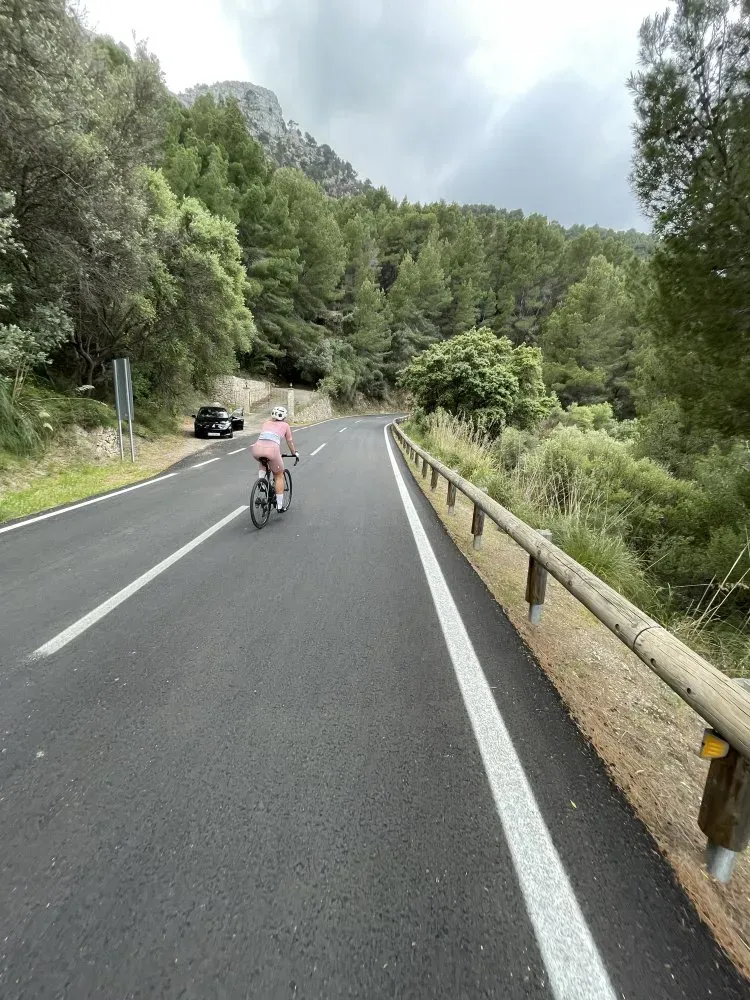 Cycling coll des pi from estellencs coastal view