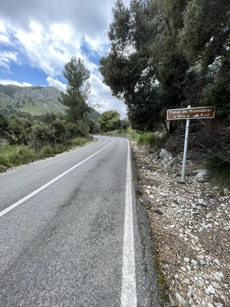 Lluc monnaber tunnel puig major mallorca cycling